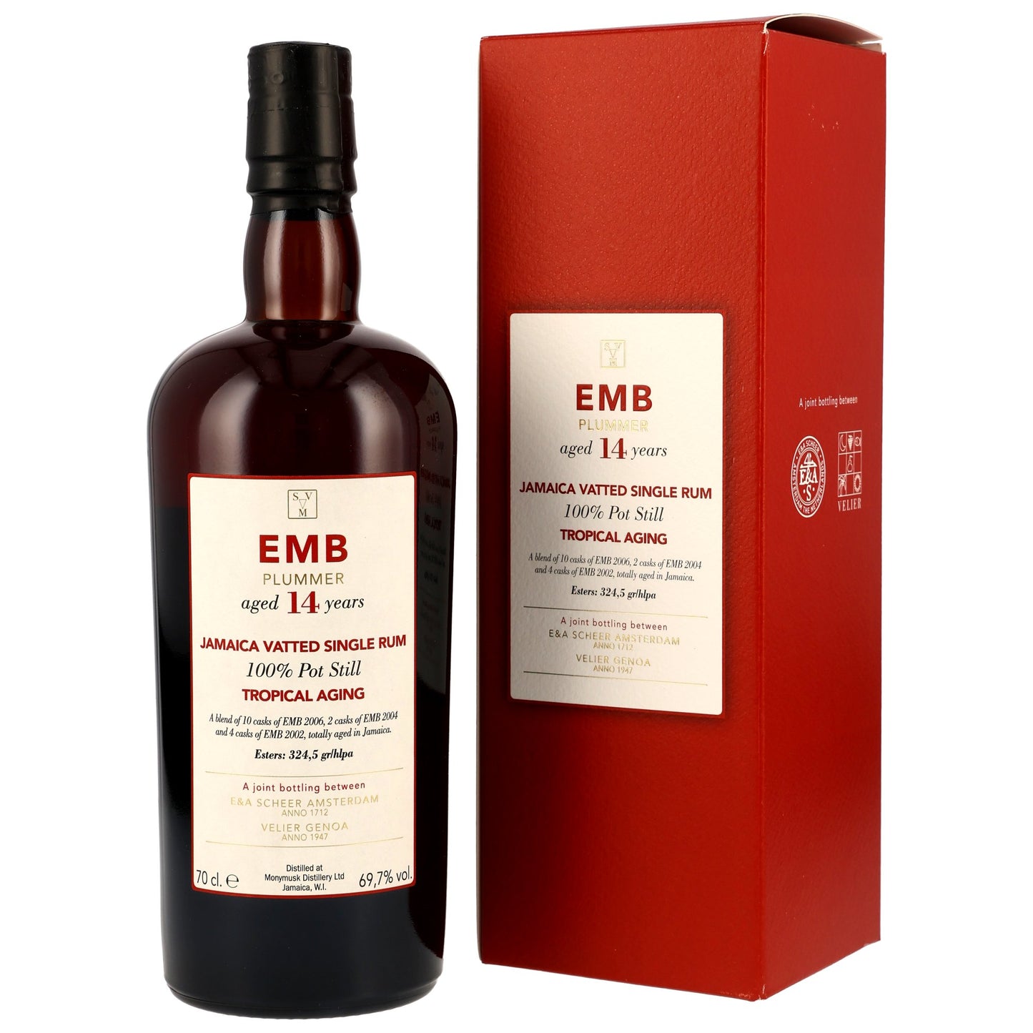SVM 14J. EMB Blend Jamaica Vatted Single Rum Tropical Aging Plummer, 69,7%Vol. (0,7l)