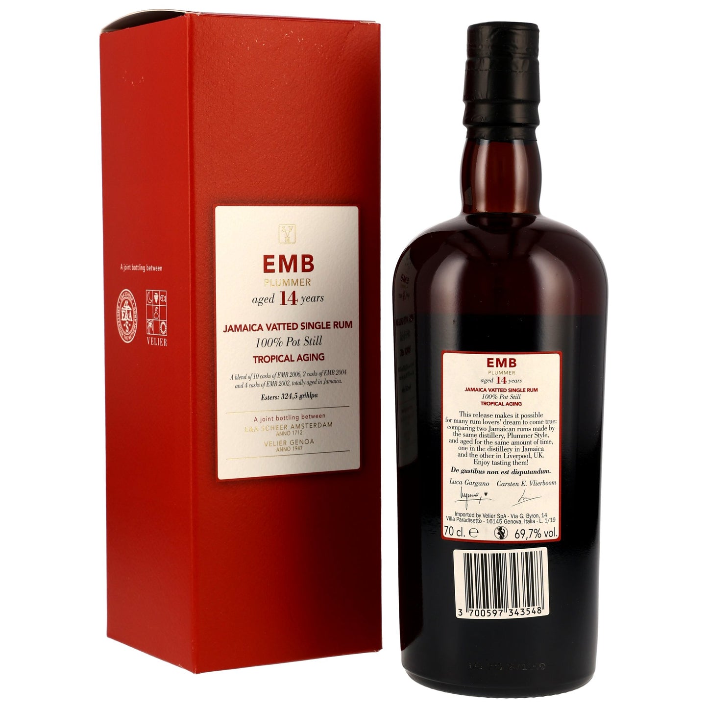 SVM 14J. EMB Blend Jamaica Vatted Single Rum Tropical Aging Plummer, 69,7%Vol. (0,7l)