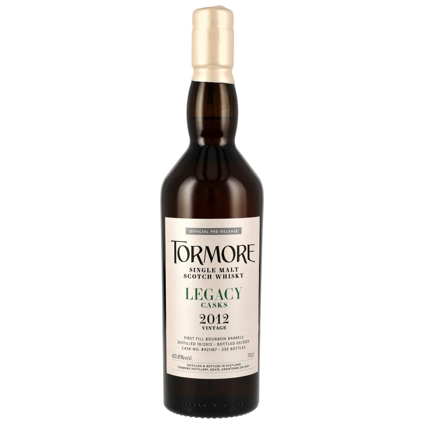 Tormore 2012/2025 Legacy Casks, 60,8%Vol. (0,7l)