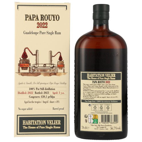 PAPA ROUYO 2022/2023 - Habitation Velier, 56,7%Vol. (0,7l)