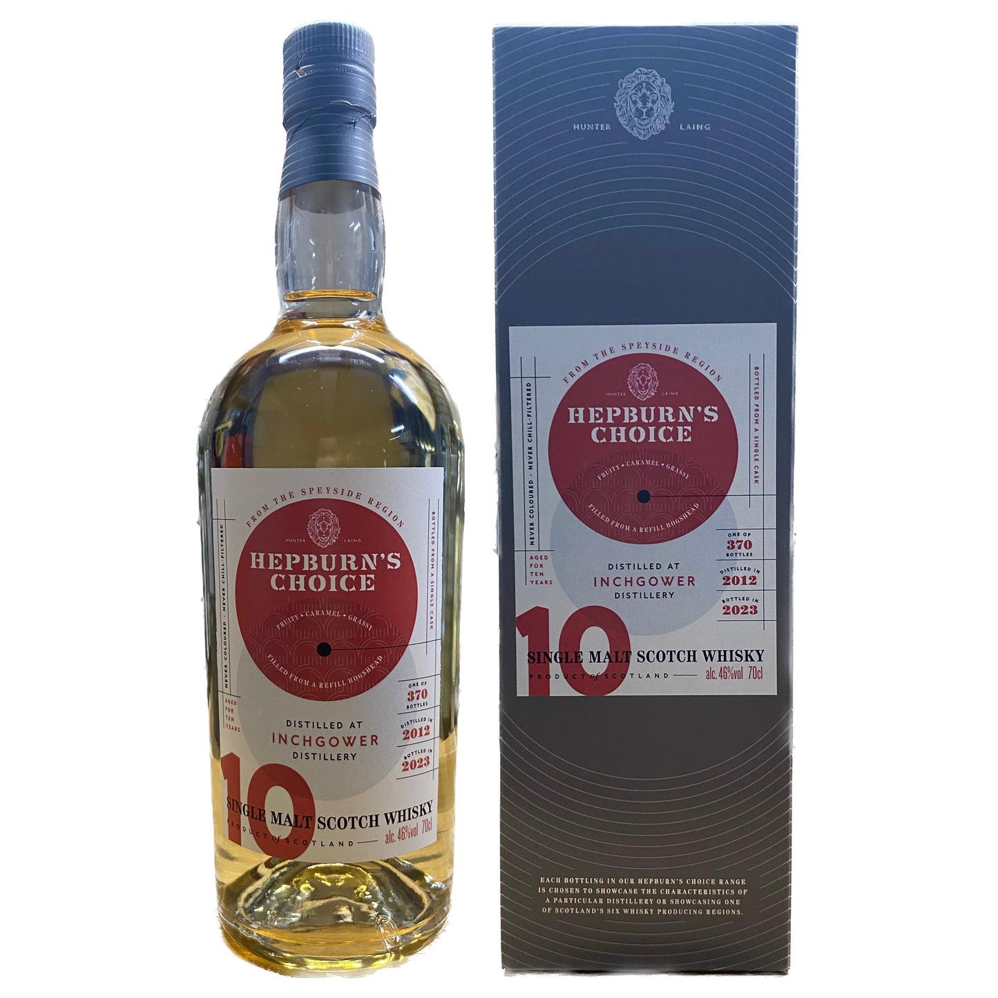 Inchgower 10J. Refill Hogshead Hepburn‘s Choice, 46%Vol. (0,7l)