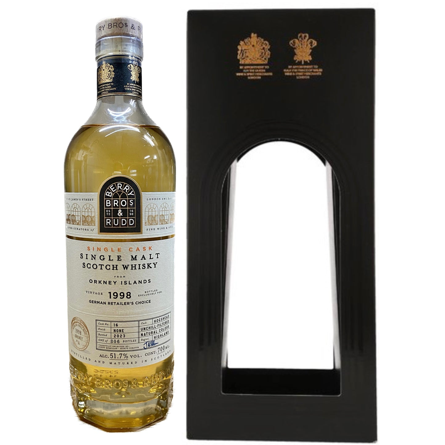 Orkney Islands 1998/2023 Cask No. 16 Berry Bros & Rudd, 51,7%Vol. (0,7l)