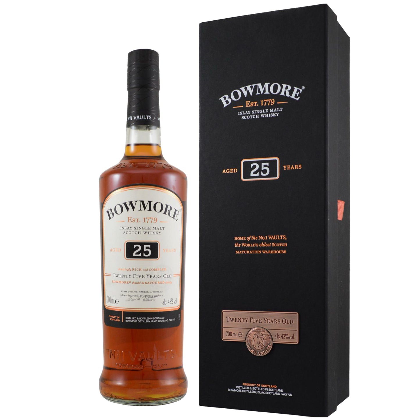 Bowmore 25J. Rich and Complex, 43%Vol. (0,7l)