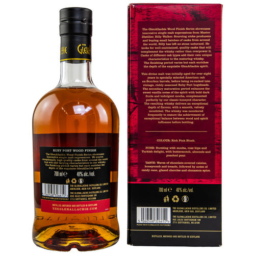 GlenAllachie 10J. Ruby Port Wood Finish Germany Exclusive, 48%Vol. (0,7l)