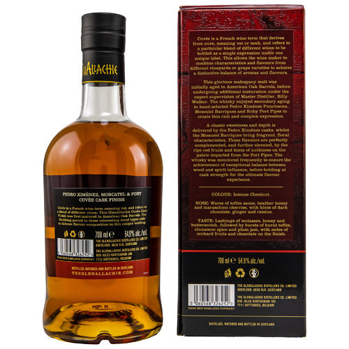 GlenAllachie 2012/2023 PX, Moscatel & Ruby Port Cuvee, 54,9%Vol. (0,7l)
