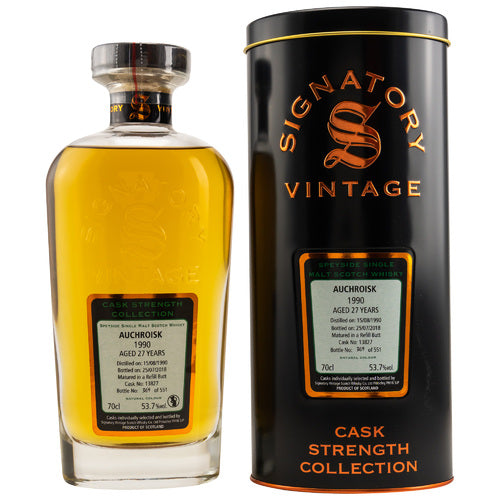 Auchroisk 1990/2018 Signatory Cask Strength #13827, 53,7%Vol. (0,7l)