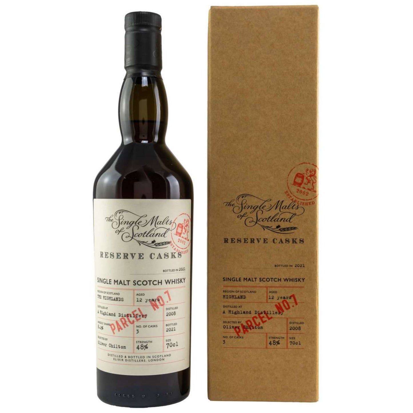 A Highland Distillery 2008/2021 Parcel 7 The Single Malts of Scotland, 48%Vol. (0,7l)