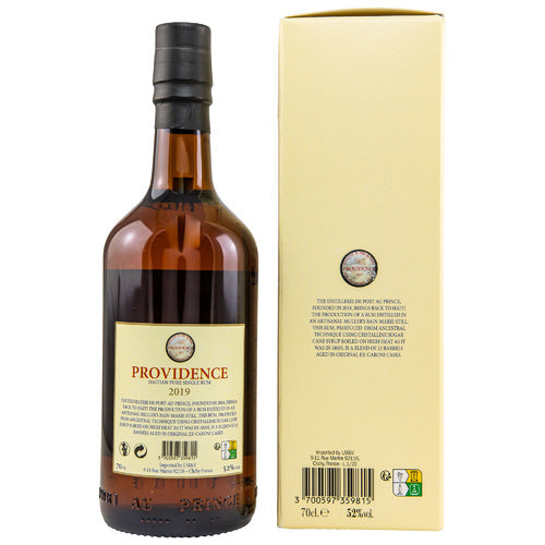 Providence 2019 Haitian Pure Single Rum, 52%Vol. (0,7l)