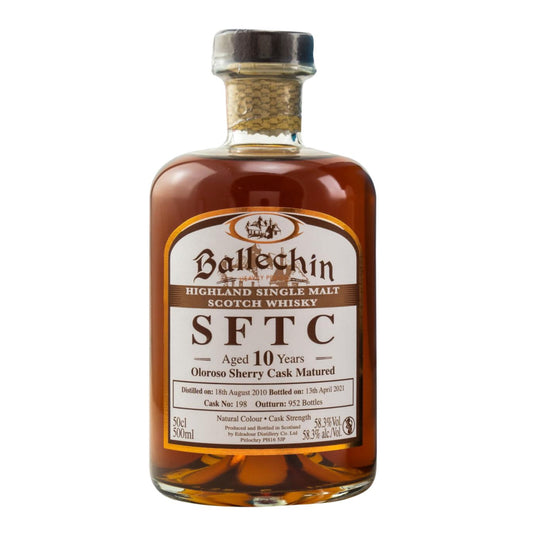 Ballechin 10J. SFTC Oloroso Cask No. 198, 58,3%Vol. (0,5l)