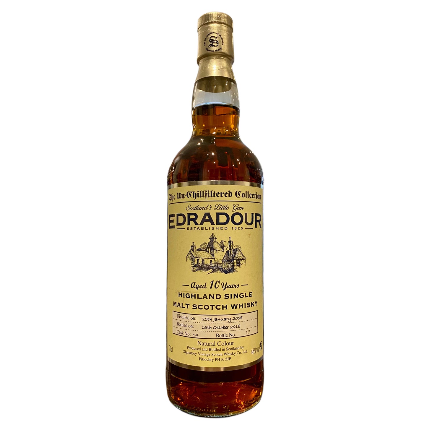 Edradour 2008/2018 Signatory Cask No. 14, 46%Vol. (0,7l)