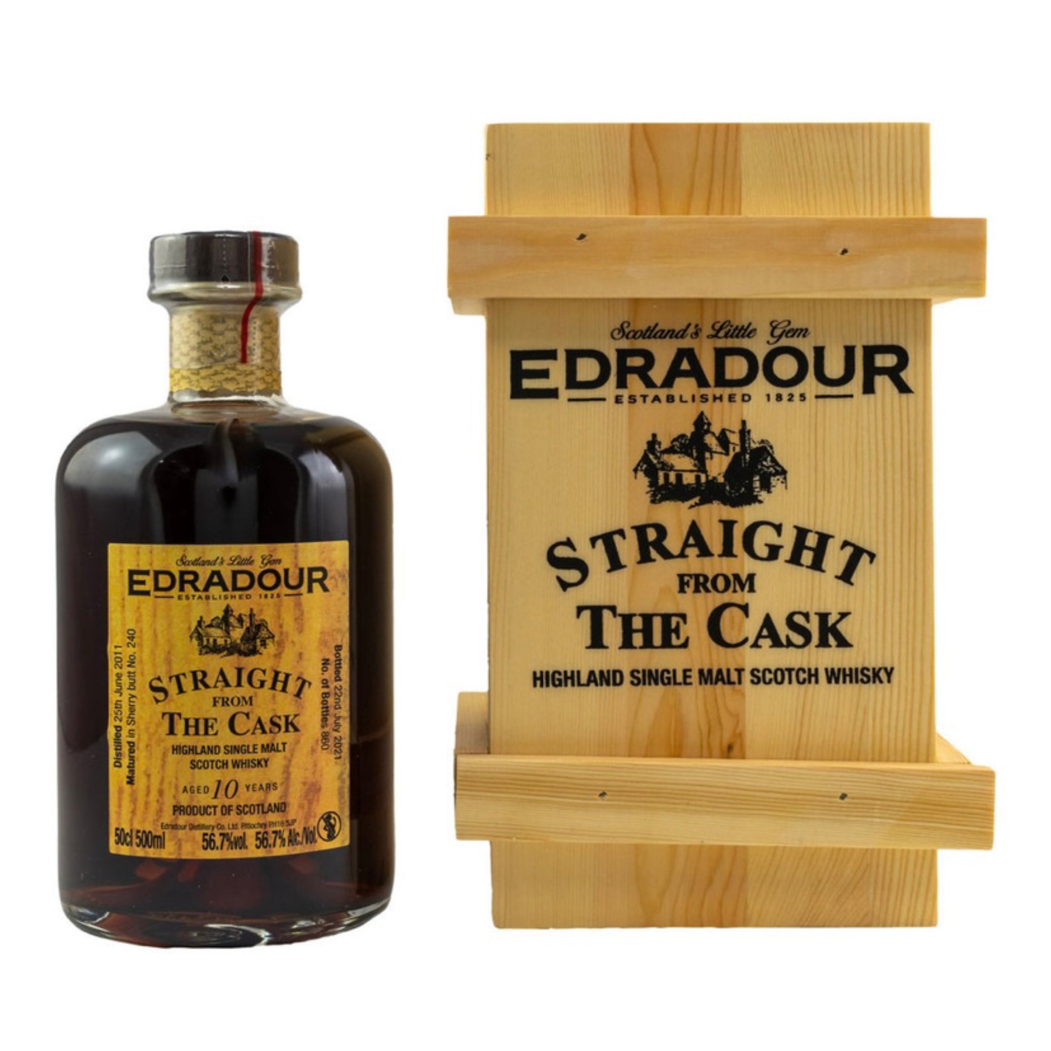 Edradour SFTC Sherry 2011/2021 Cask No.240, 56,7%Vol. (0,5l)