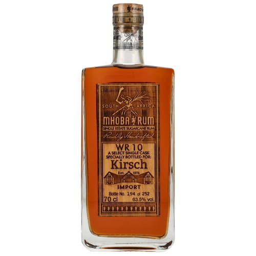 Mhoba Rum 2019/2023 Woodford Bourbon Cask für Kirsch Import, 63,5%Vol. (0,7l)