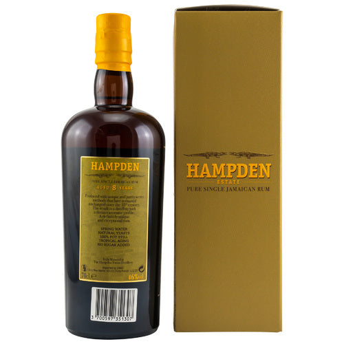 HAMPDEN 8J. Pure Single Jamaican Rum, 46%Vol. (0,7l)